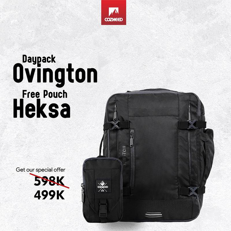 Gambar FREE GIFT Cozmeed Tas Ransel Laptop Ovington Free Tas Hp Heksa 1